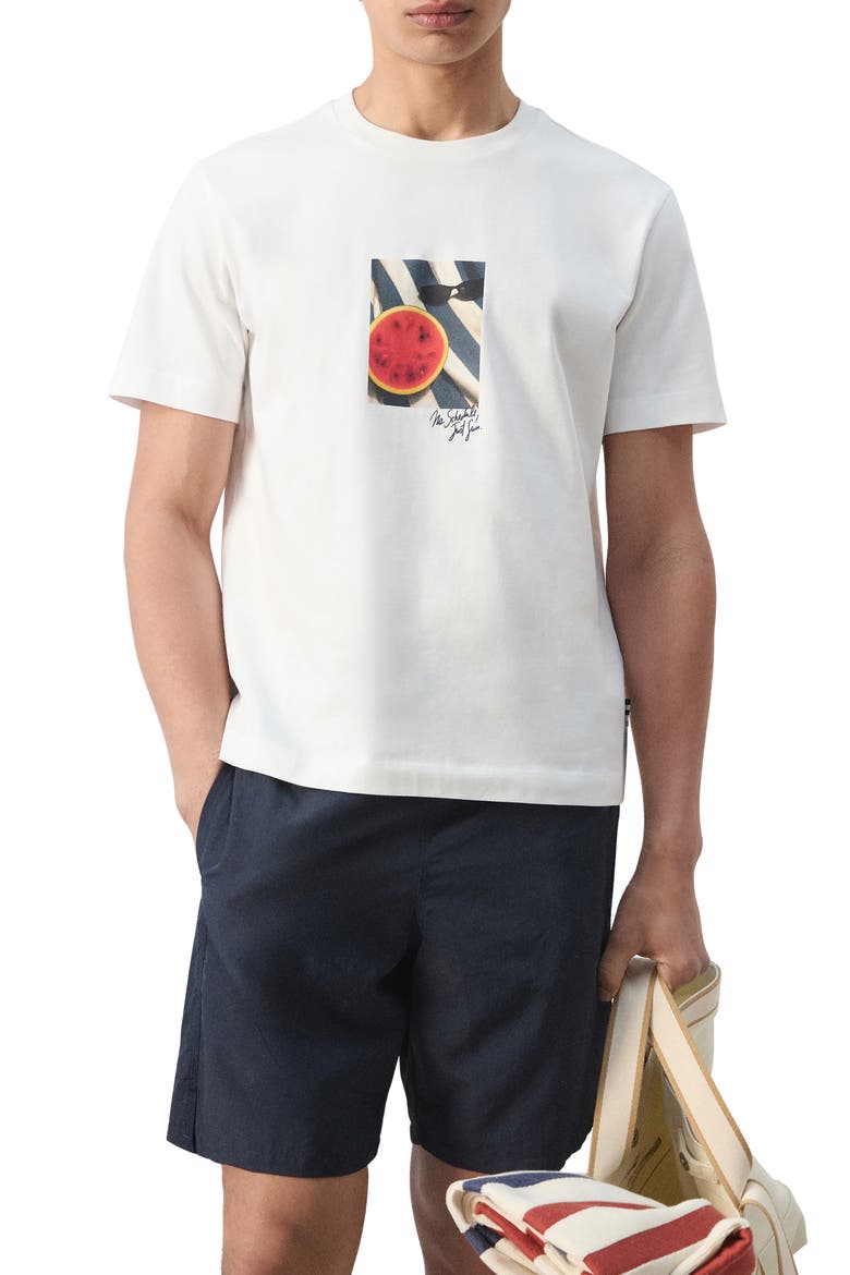 Watermelon Cotton Graphic T-Shirt, Main, color, WHITE