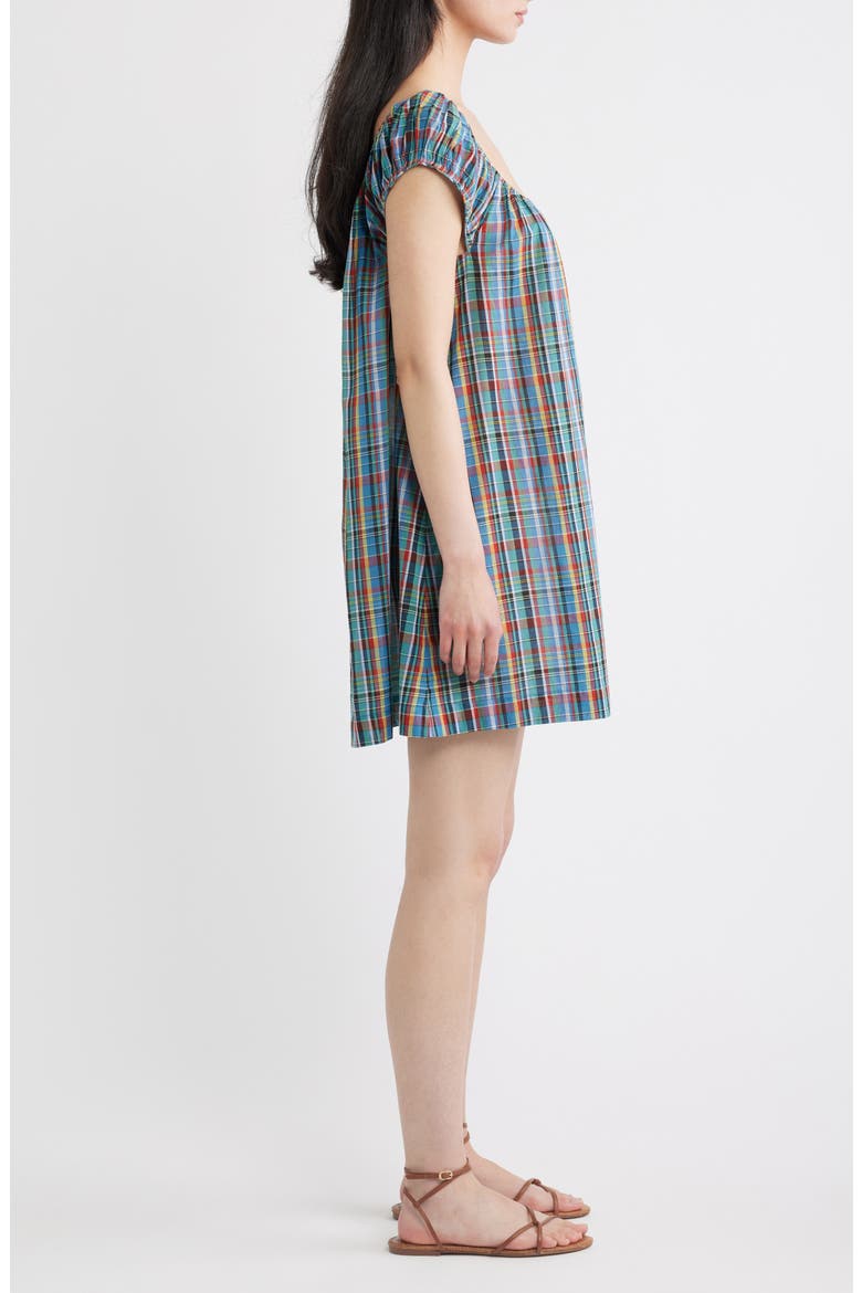 Fay Cotton Minidress, Alternate, color, ALDERBROOK PLAID