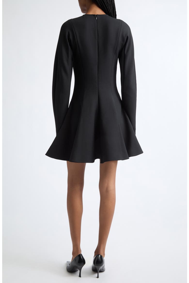 Long Sleeve Stretch Minidress, Alternate, color, BLACK