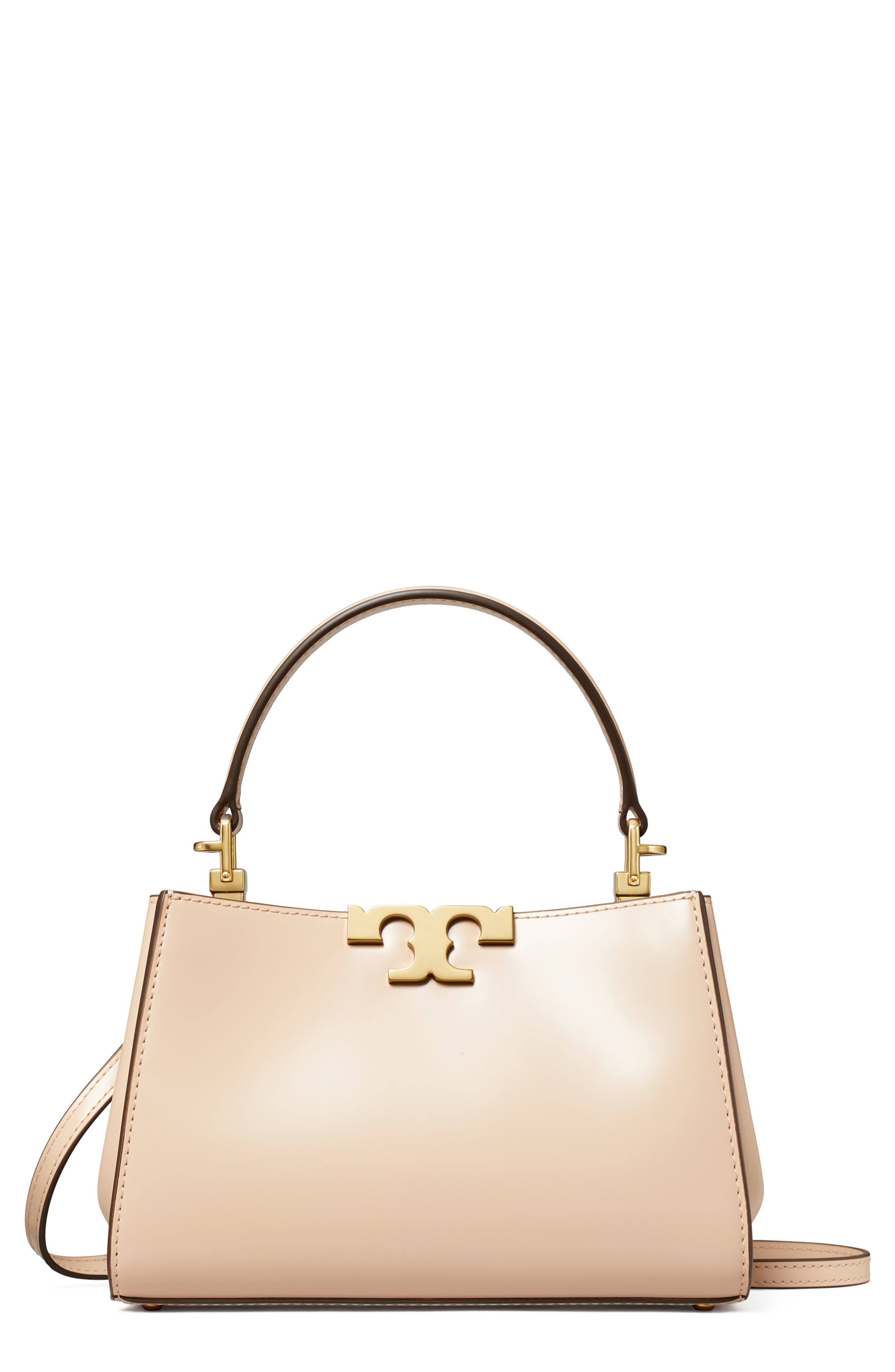 Tory Burch Mini Eleanor Spazzolato Leather Satchel, Main, color, 