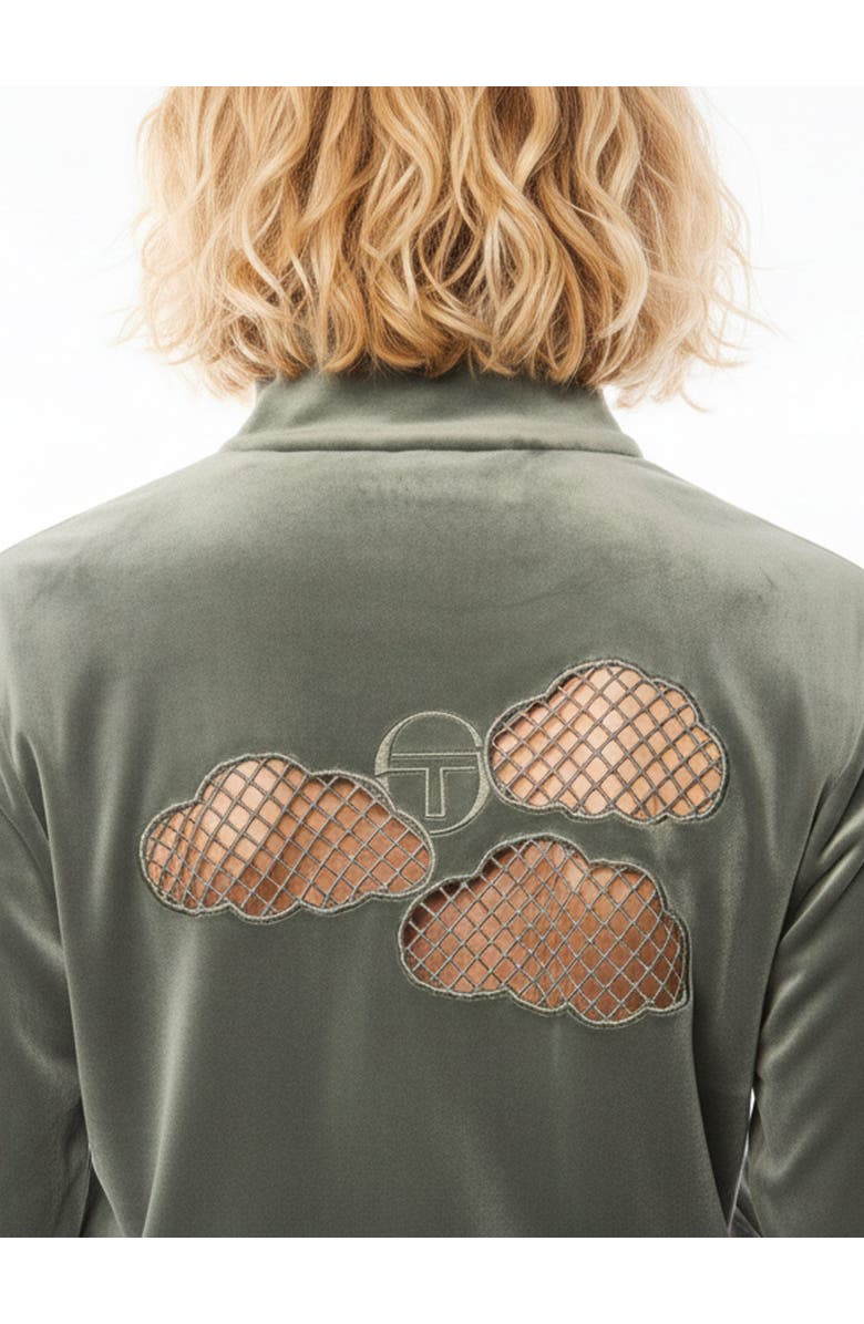 Sergio Tacchini Nuvola Velour Track Jacket, Alternate, color, Agave Green