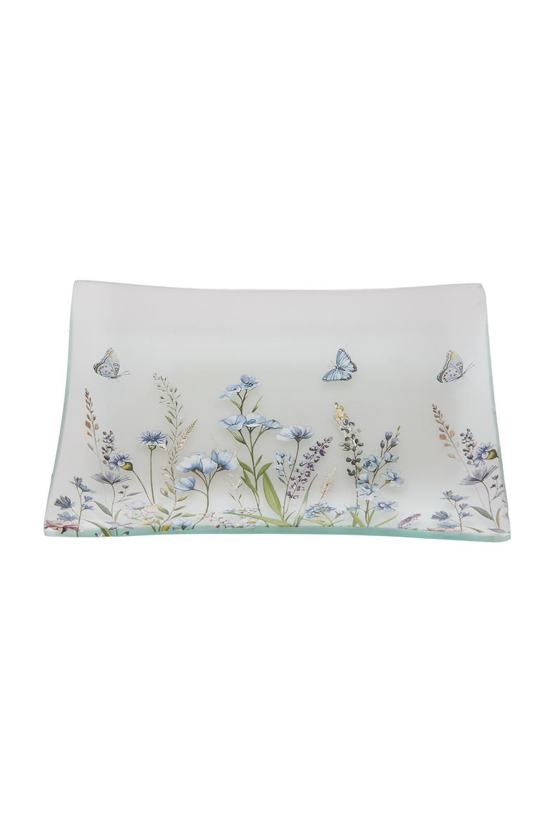 Spring Lavender and Butterflies Novelty Dinnerware Serving Plate 6.3", Alternate, color, Blue