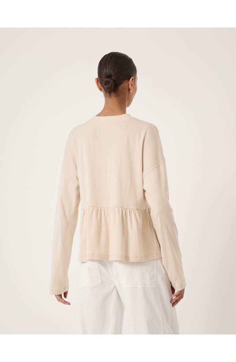 Hush Sana Peplum Jersey Top, Alternate, color, Almond