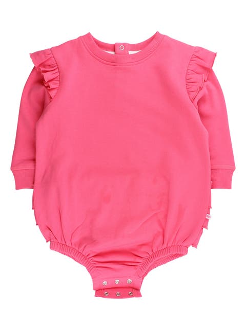 Baby Girls Sweatshirt Bubble Romper