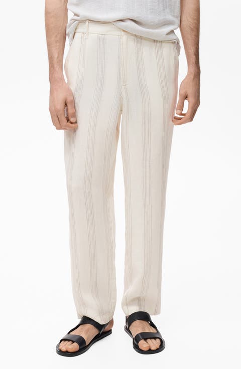 Elastic Waist Linen Pants