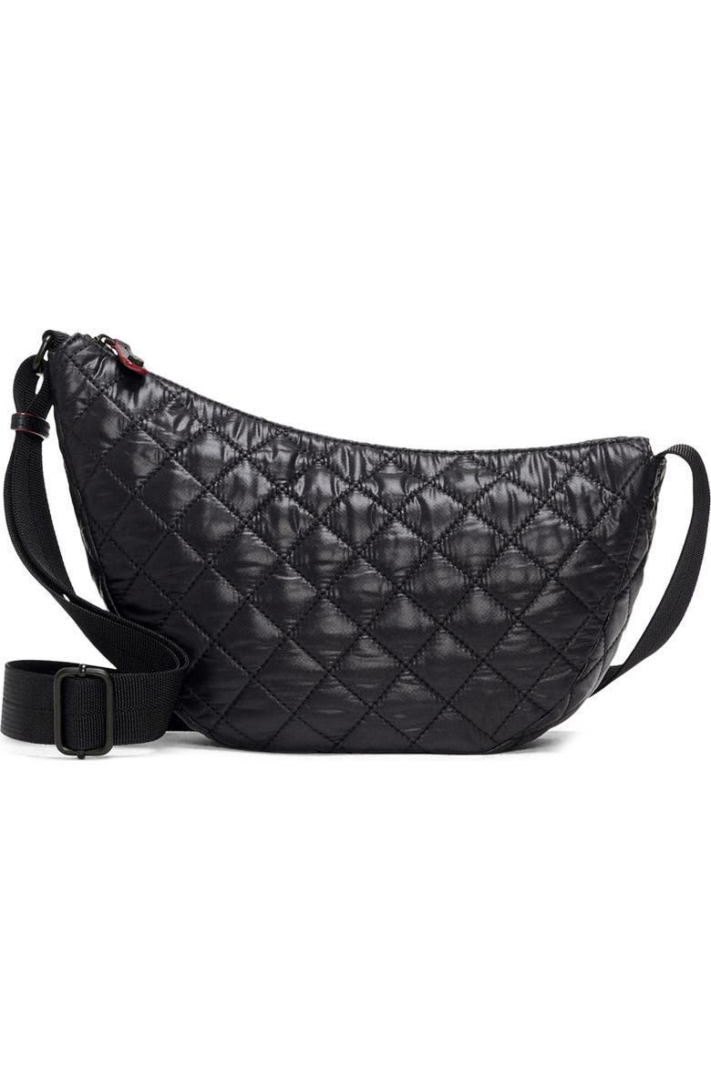 MZ Wallace Small Metro Smile Shoulder Bag, Main, color, Black