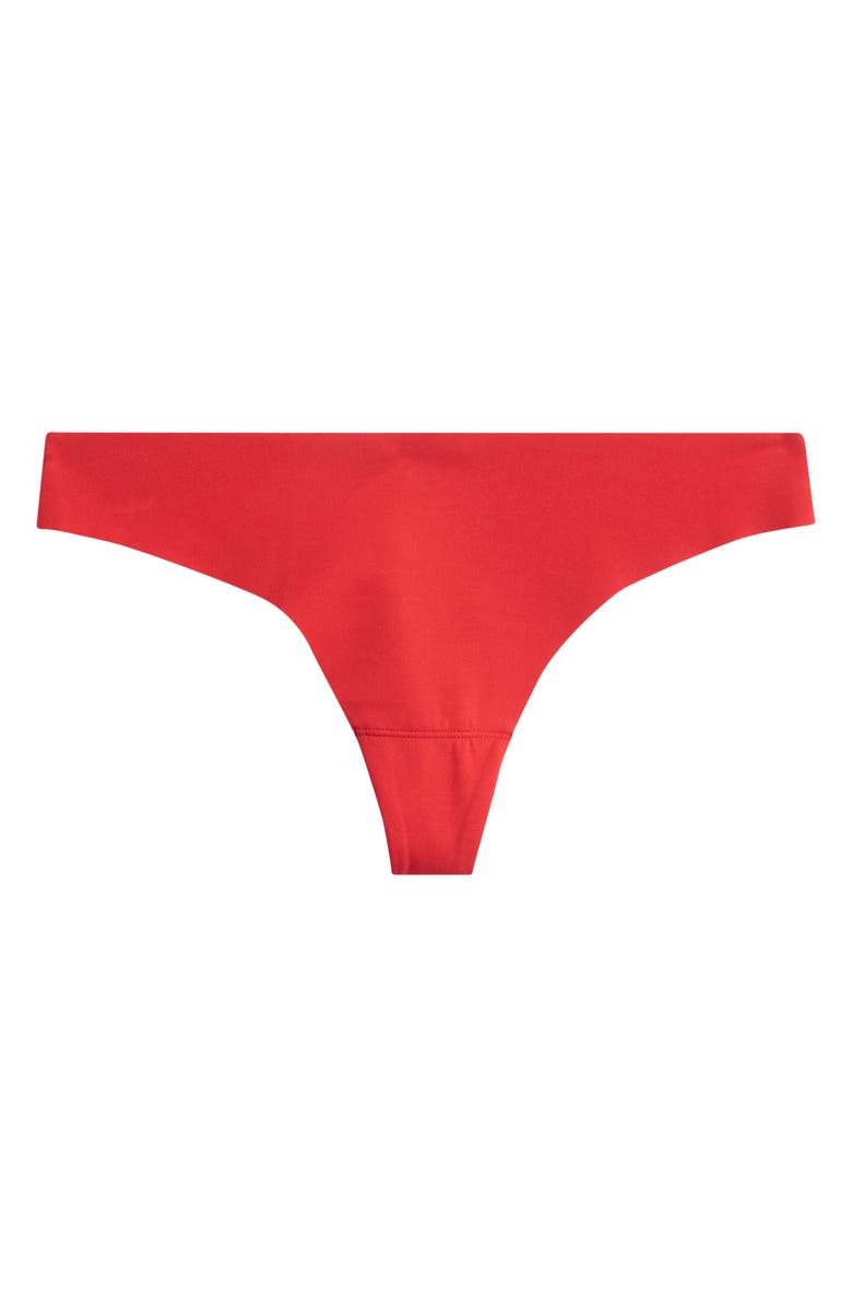 Fleur Du Mal Le Stretch Micro Thong, Alternate, color, Rouge