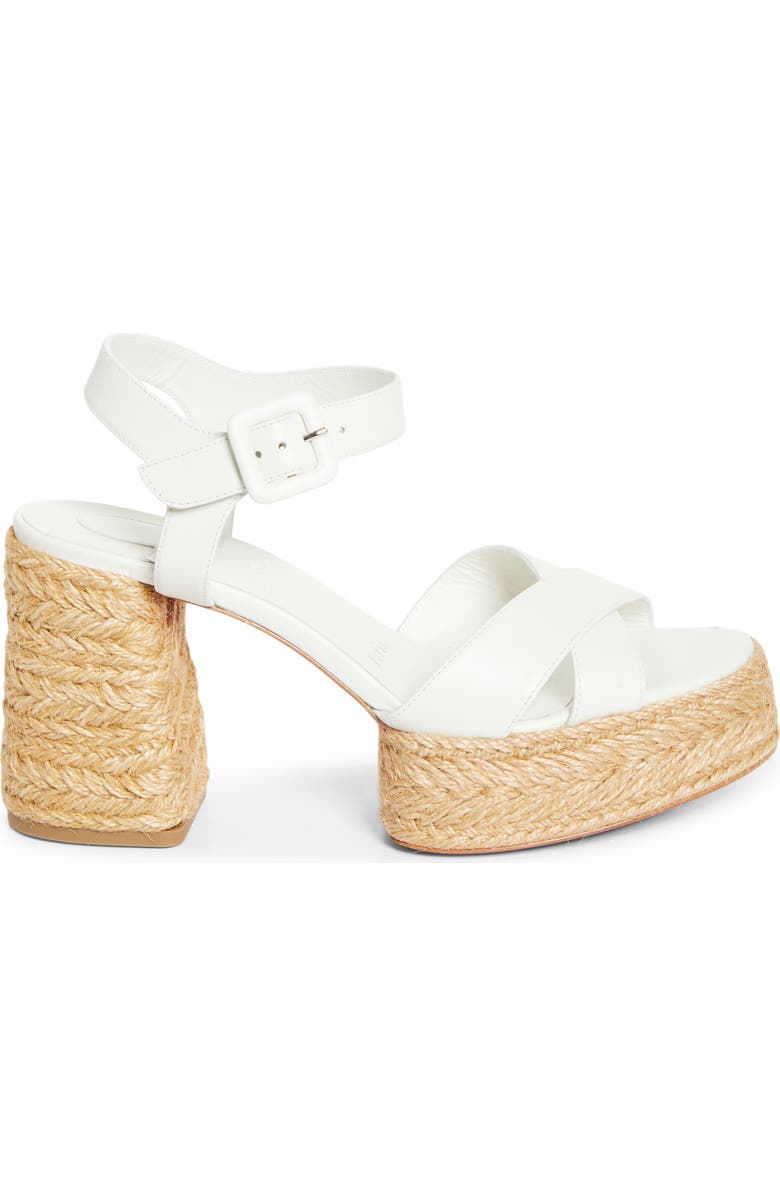 Christian Louboutin Calakala Espadrille Platform Sandal, Alternate, color, Bianco/ Lin Bianco