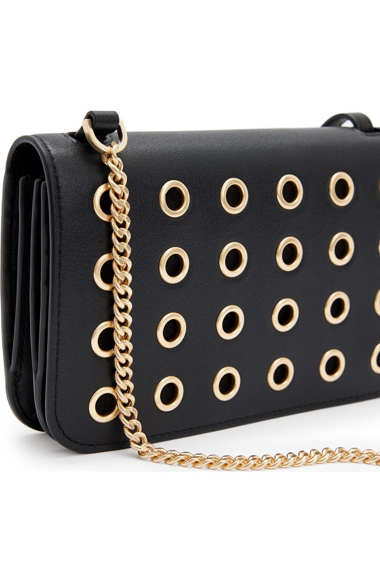 AllSaints Ludivine Grommet Leather Crossbody Bag, Alternate, color,