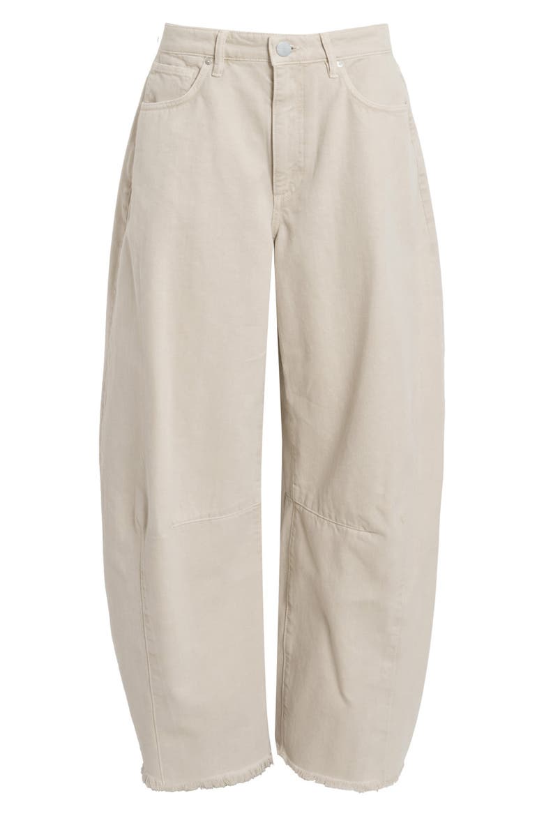 Jett Frayed Hem Loose Barrel Jeans, Alternate, color, CREAM WHITE