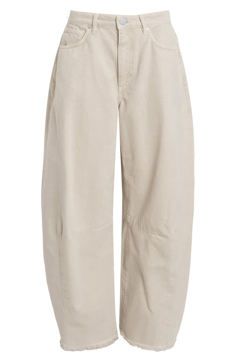 AllSaints Jett Frayed Hem Loose Barrel Jeans, Alternate, color, Cream White