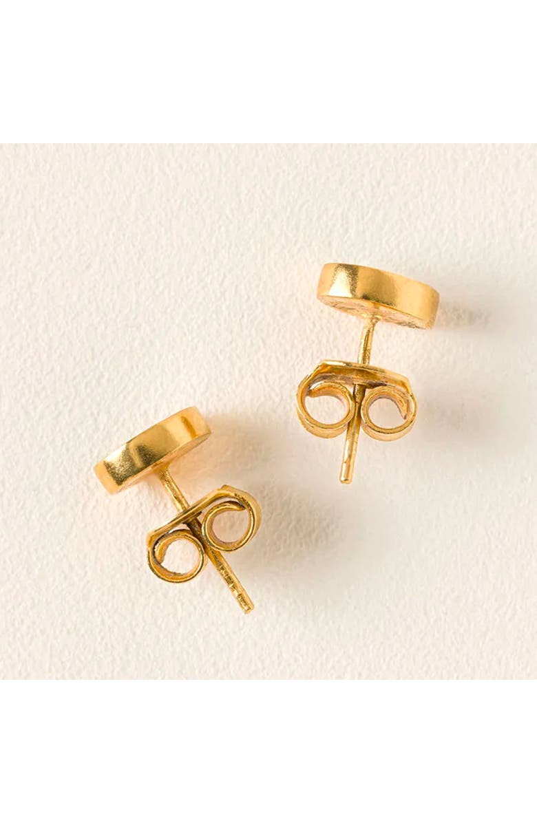 Uncommon Goods Sliced Raw Diamond Stud Earrings by Shana Gulati, Alternate, color, Gold / Off-White