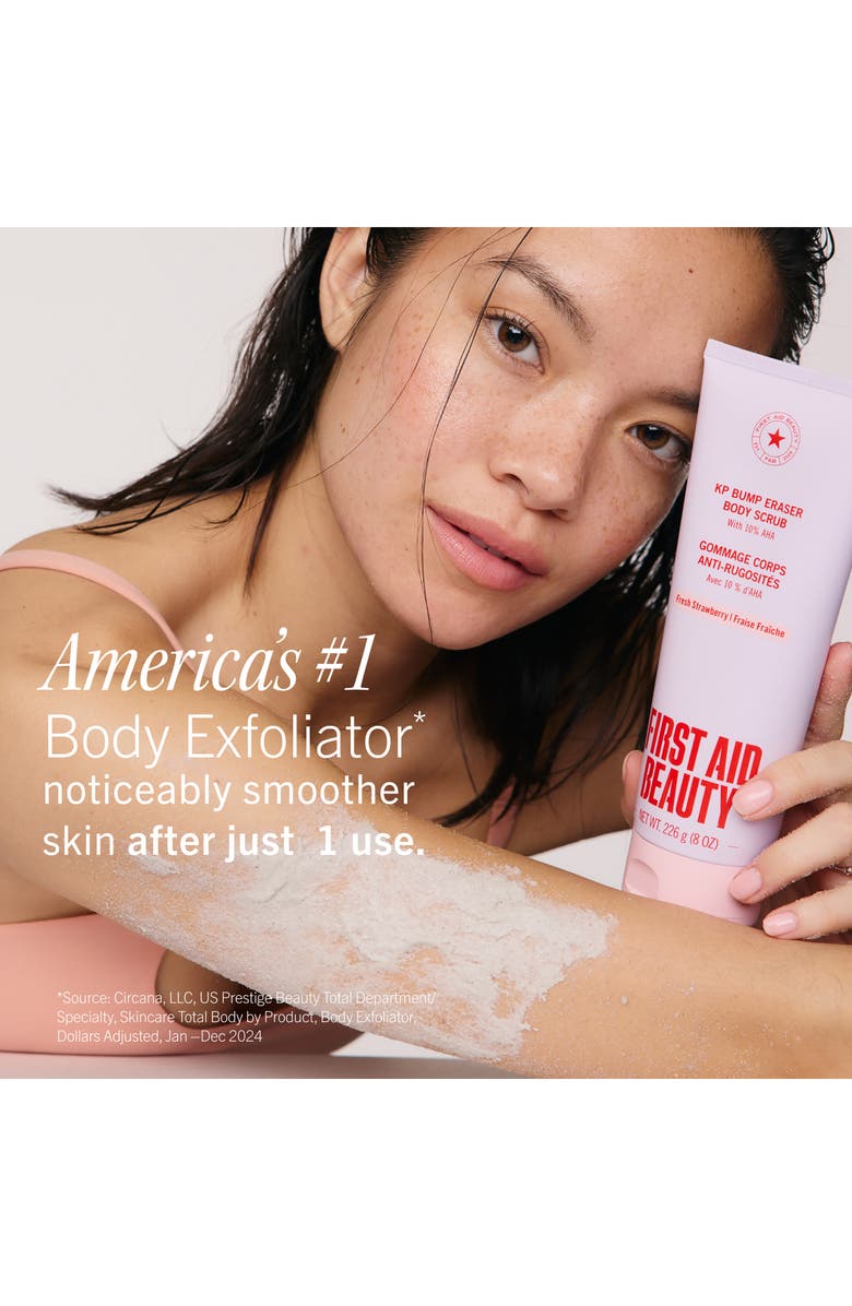 First Aid Beauty KP Bump Eraser Body Scrub with 10% AHA Fresh Strawberry, Alternate, color, 