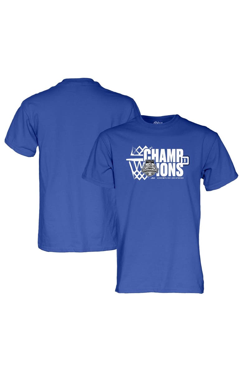 BLUE 84 Men's Blue 84 Royal Duke Blue Devils 2025 ACC Men's Basketball Conference Tournament Champions Locker Room T-Shirt, Alternate, color, 