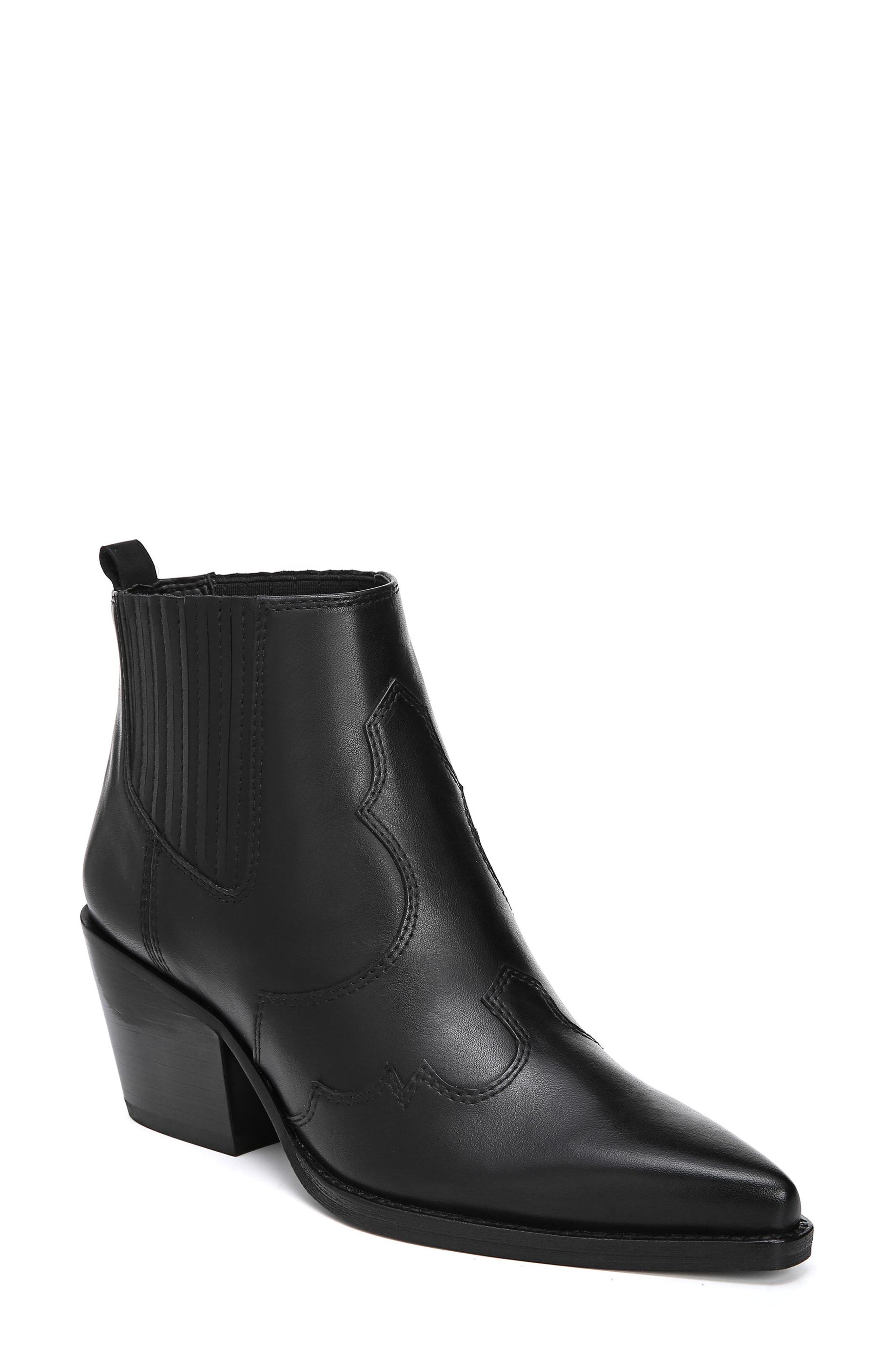 Winona Bootie, Main, color, BLACK LEATHER