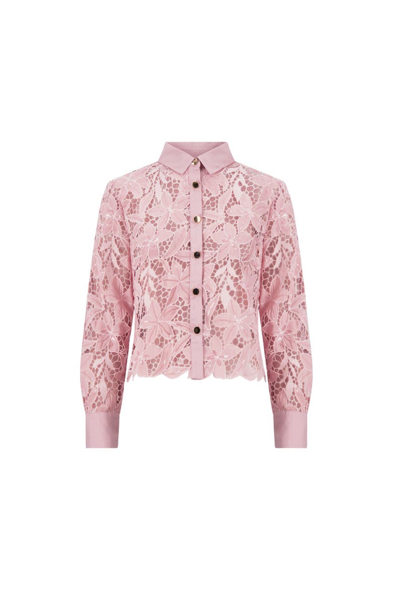 Mina Lace Blouse, Alternate, color, Blush