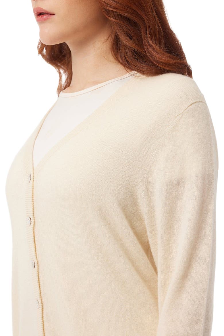 Essential Cashmere V-Neck Cardigan, Alternate, color, off white