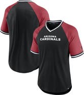 FANATICS Men's Fanatics Branded Black/Cardinal Arizona Cardinals Second Wind Raglan V-Neck T-Shirt
