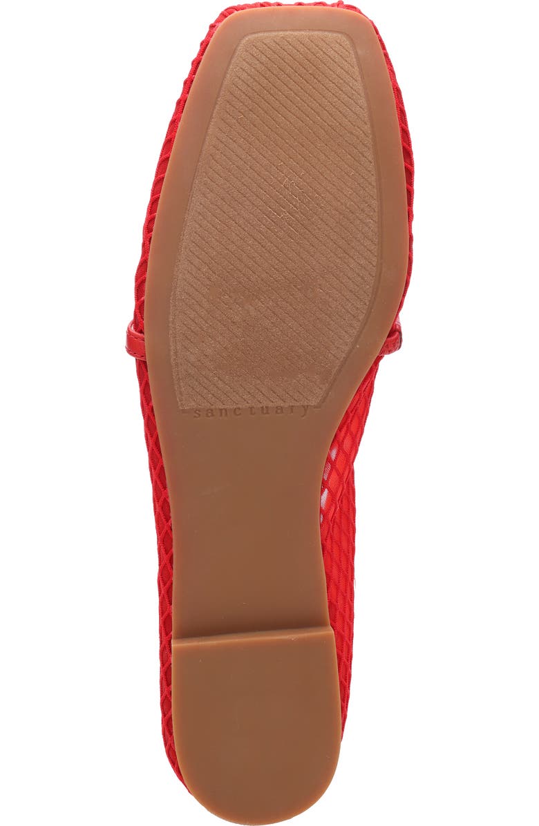 Sanctuary Chic Mary Jane Flat, Alternate, color, Coral Red