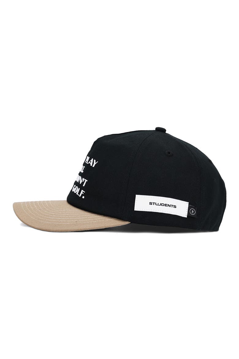 Clueless Embroidered Colorblock Cotton Baseball Cap, Alternate, color, BLACK