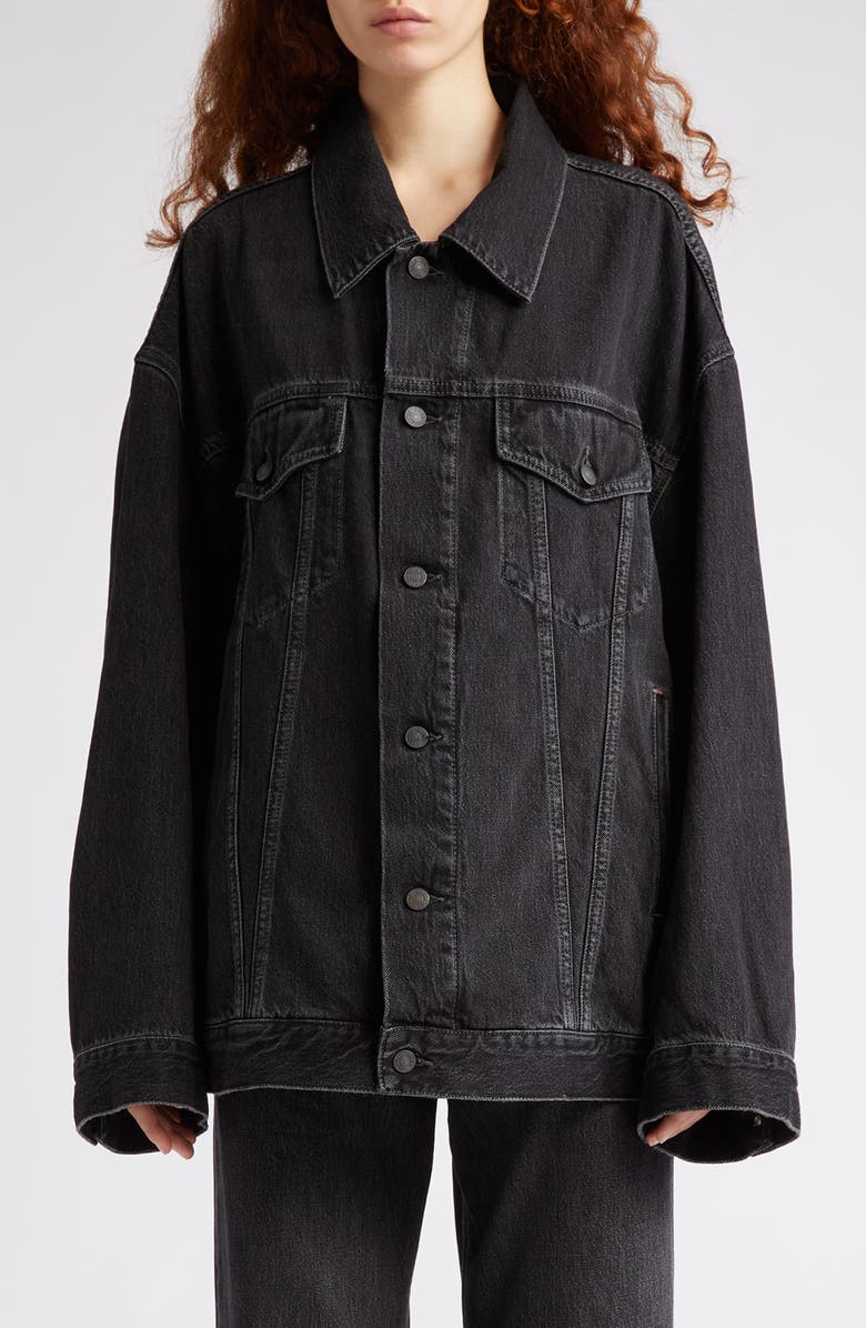 Acne Studios Morris Nonstretch Denim Trucker Jacket, Main, color, 