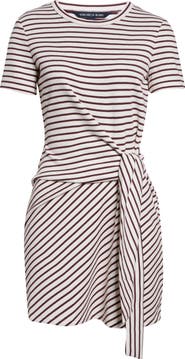 Veronica Beard Elvaris Stripe Short Sleeve Minidress