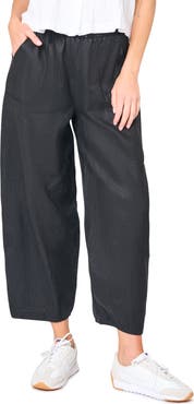 GIBSONLOOK Crop Barrel Leg Cotton Pants