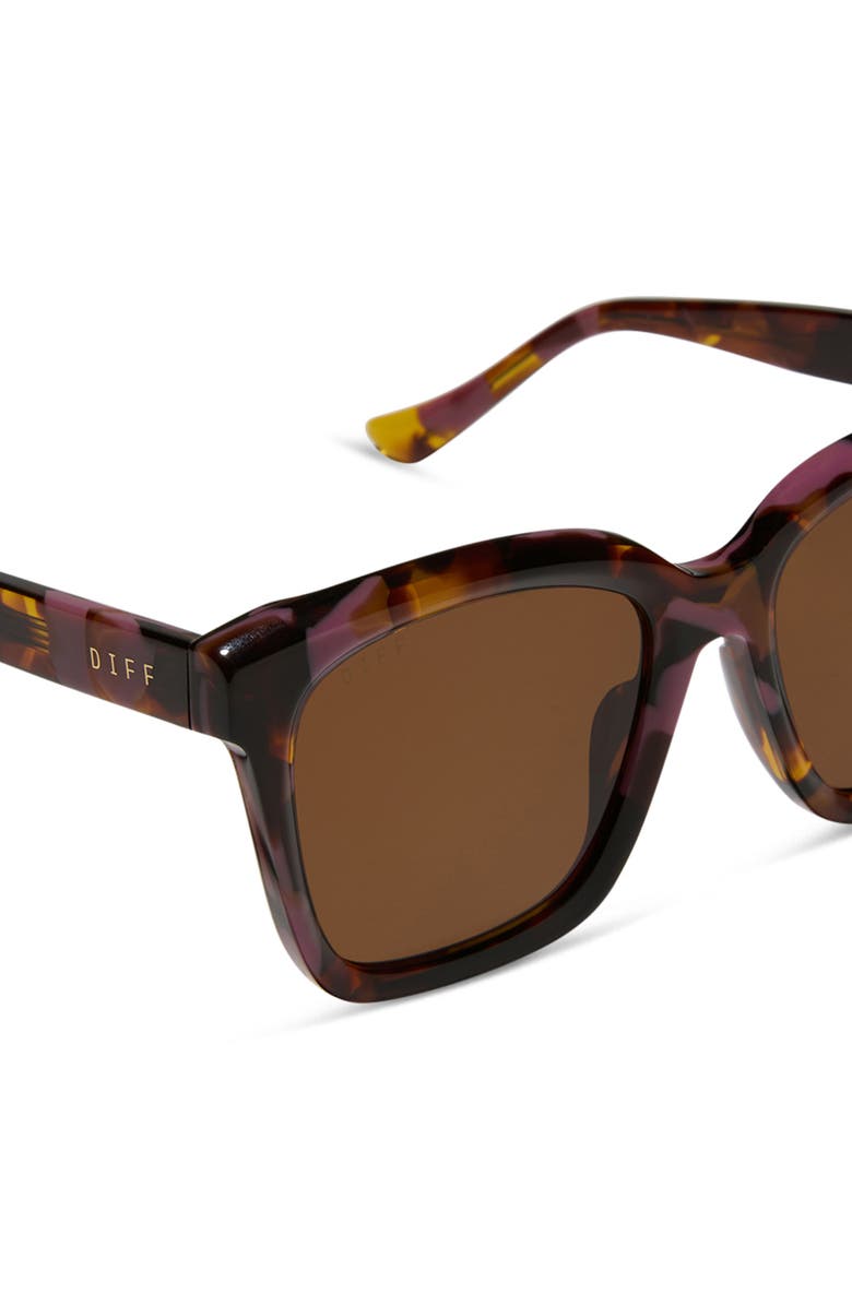 DIFF Meredith 54mm Square Sunglasses, Alternate, color, Brown