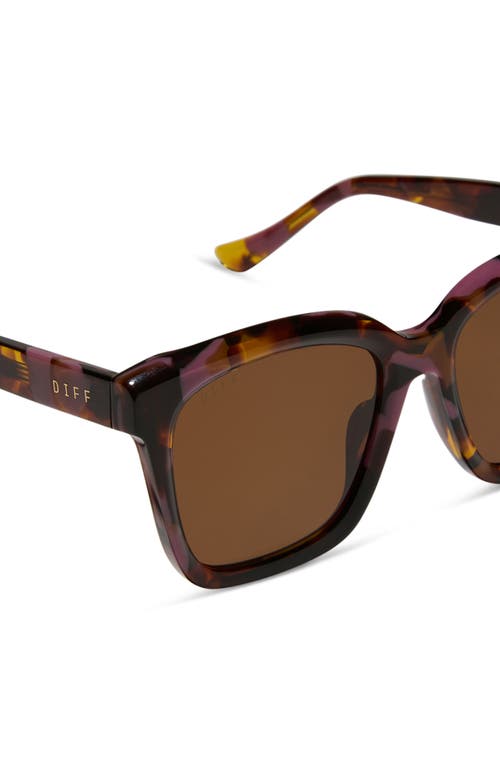 Diff Meredith 54mm Square Sunglasses In Brown