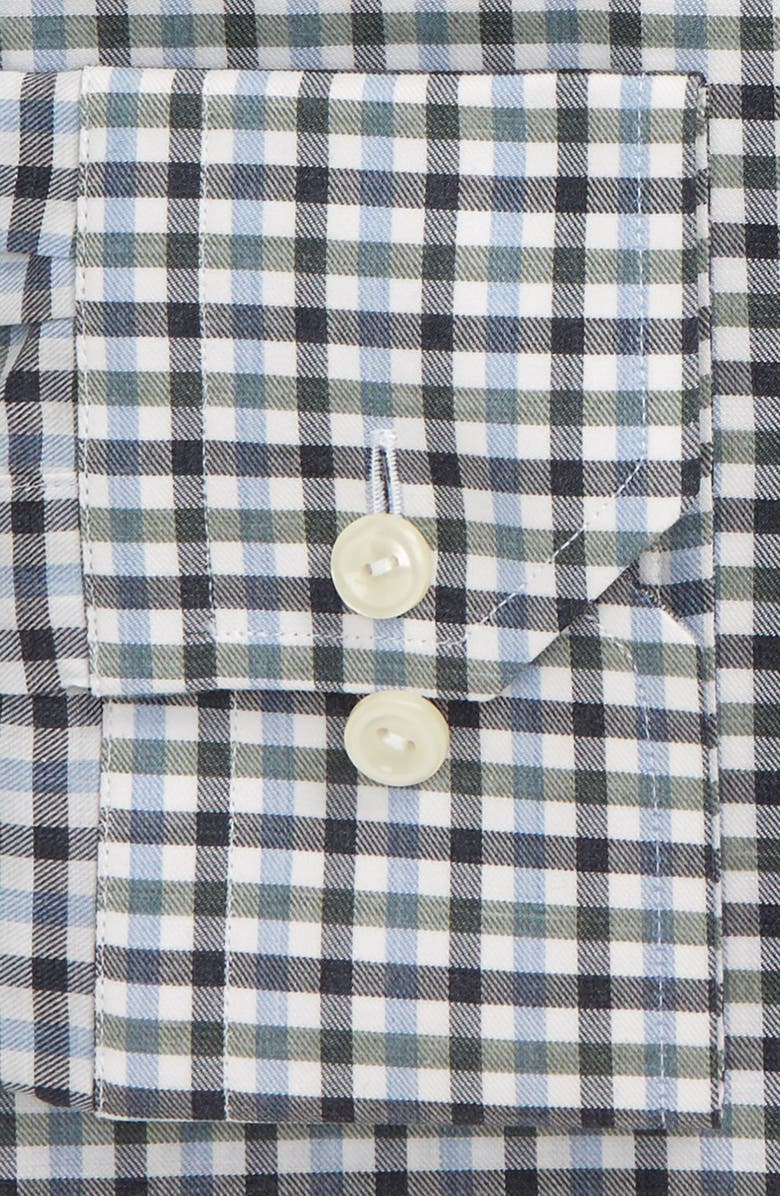 Eton Flanella Contemporary Fit Check Flannel Button-Up Shirt, Alternate, color, 