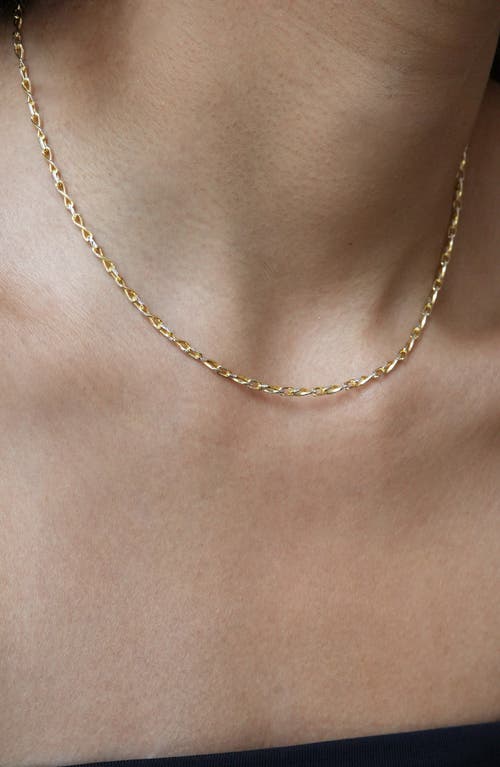 Argento Vivo Sterling Silver Two-tone Interlock Twisted Chain Necklace In Multi