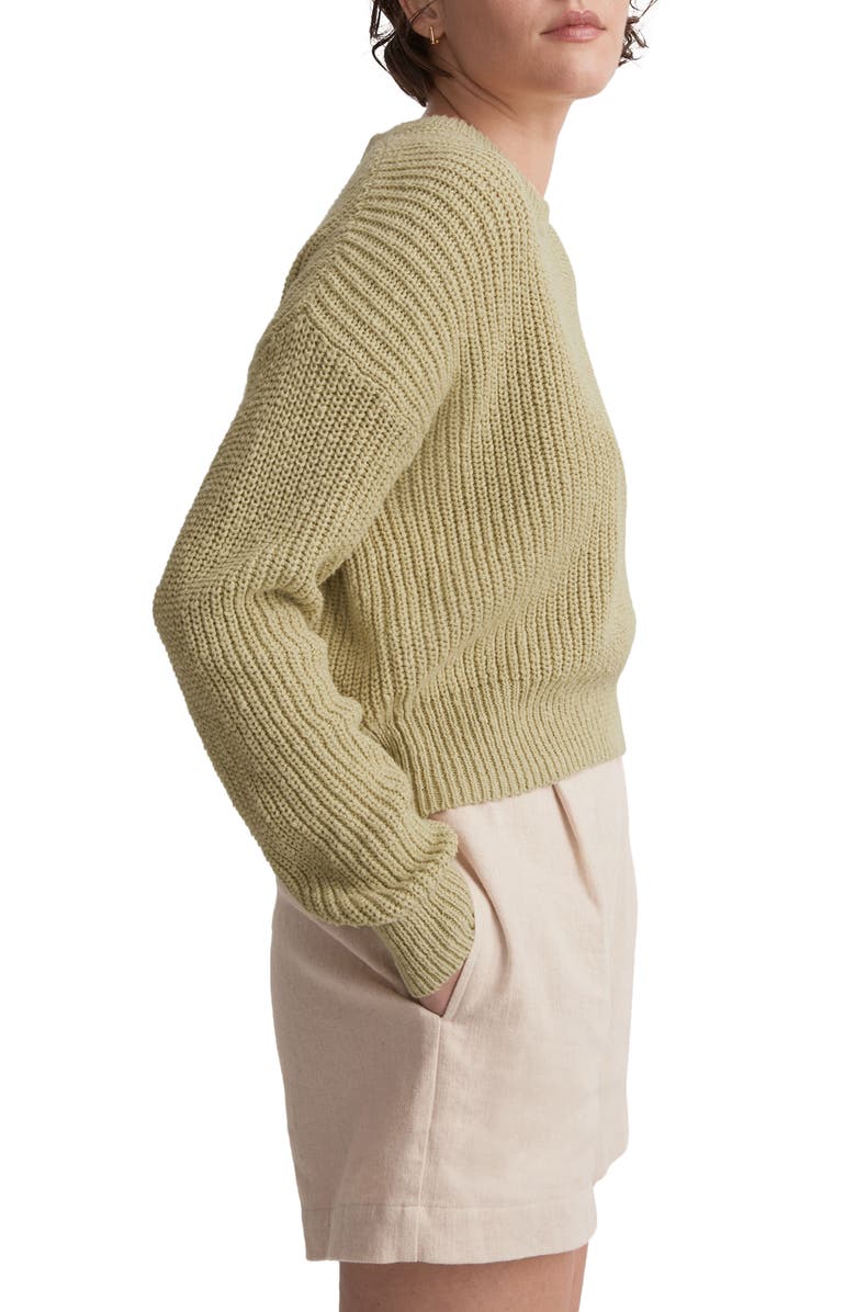Madewell Textural Knit Cotton Pullover Sweater, Alternate, color,