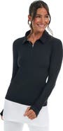 BloqUV Women's Long Sleeve Quarter Zip Polo