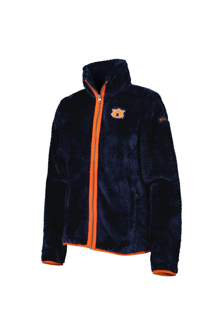 Women's Columbia Navy Auburn Tigers Fireside II Sherpa Full-Zip Jacket, Alternate, color, Navy