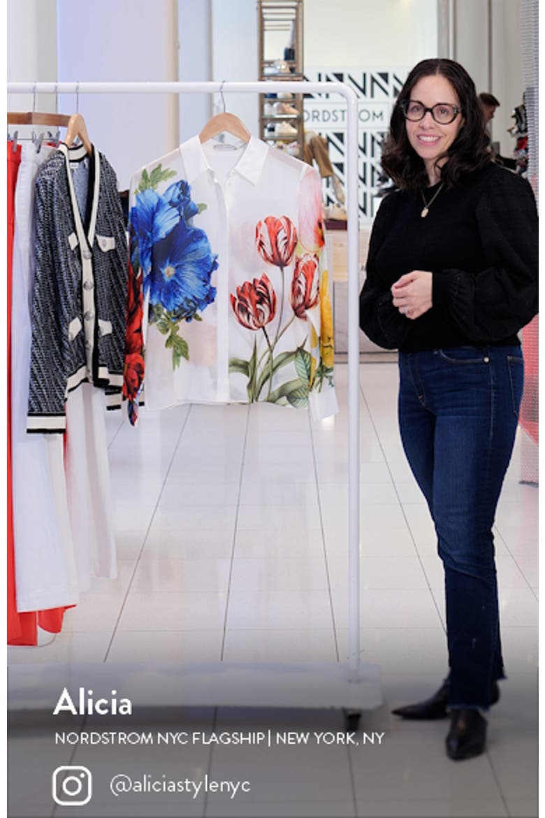 Willa Floral Silk Button-Up Shirt video