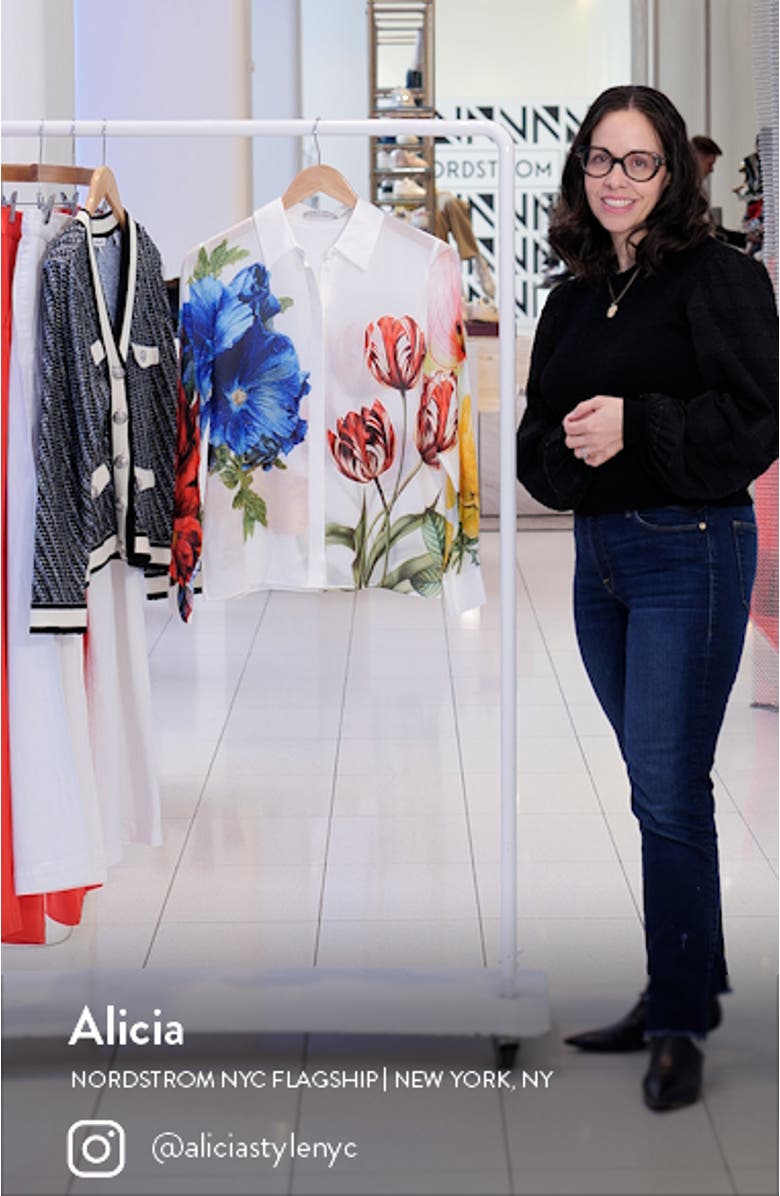 Willa Floral Silk Button-Up Shirt, sales video thumbnail