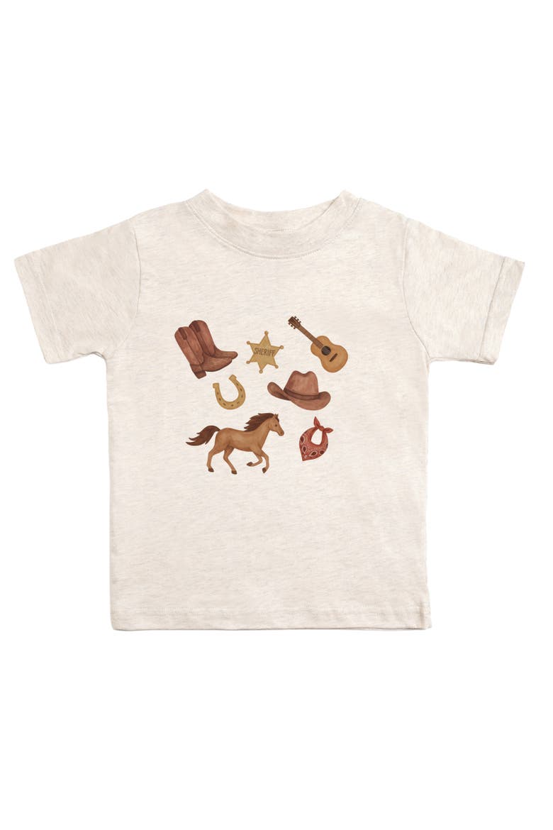 Western Cowboy Short Sleeve T-Shirt, Main, color, Natural Heather