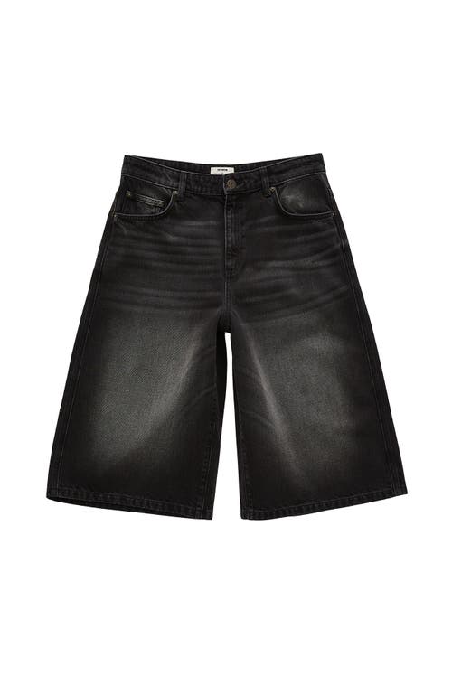 Cotton On Women's 91 Baggy Denim Jort in Y2K Washed Black 
