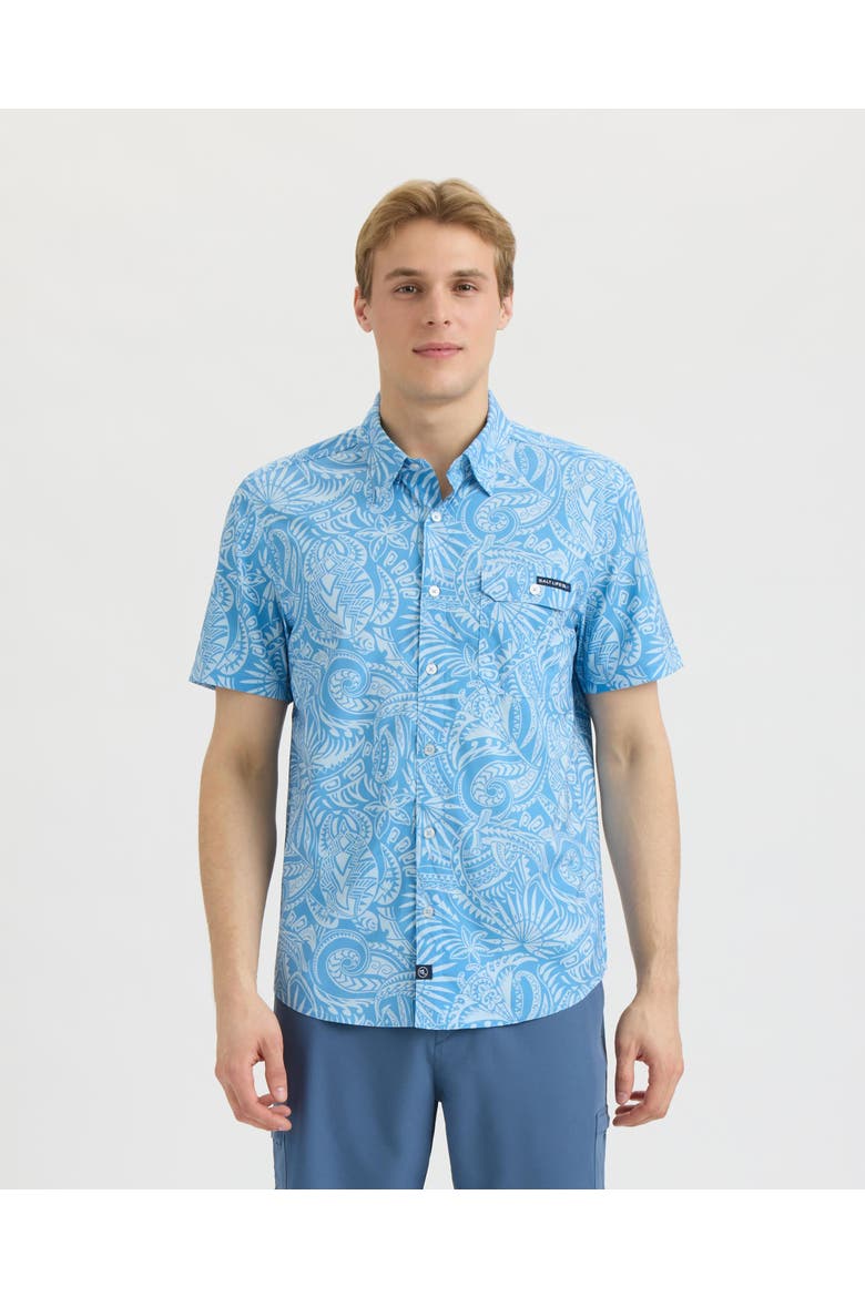Performance Woven Shirt, Main, color, Azure Blue