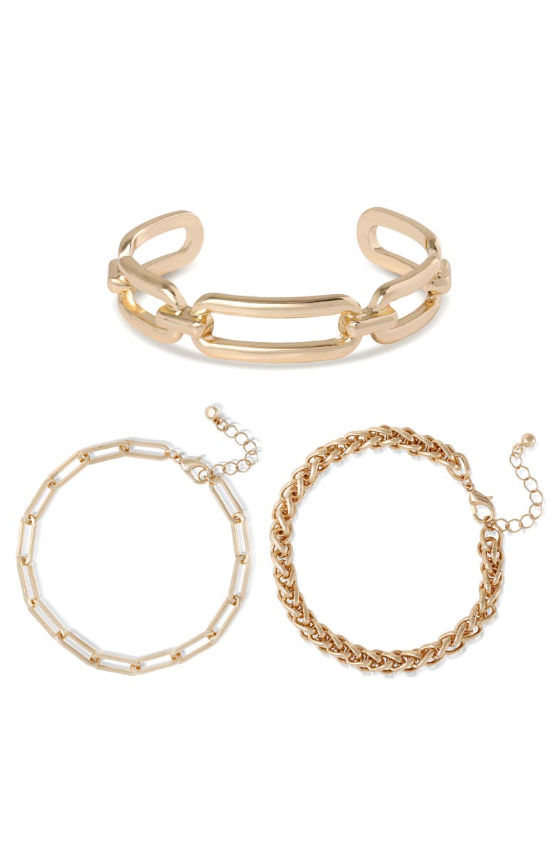 BCBG Chain Cuff Bracelet, Alternate, color, 