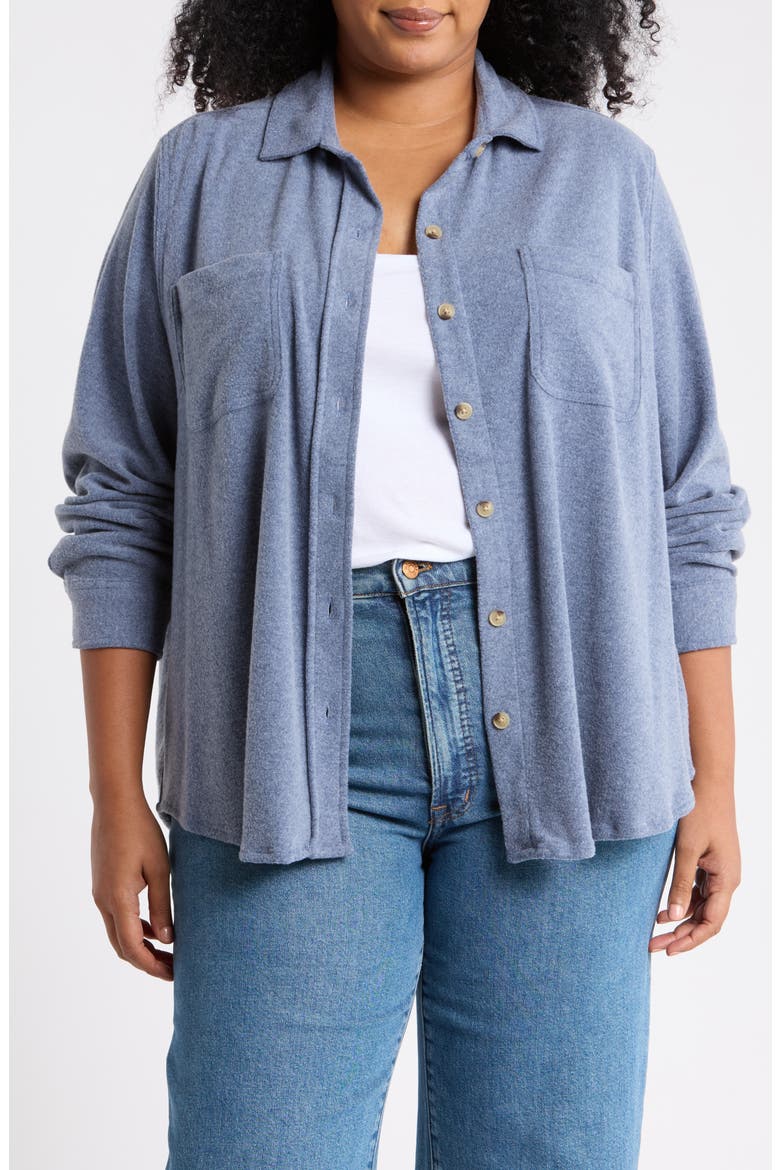 Savi Knit Shirtjacket, Main, color, LT. GREY HEATHER