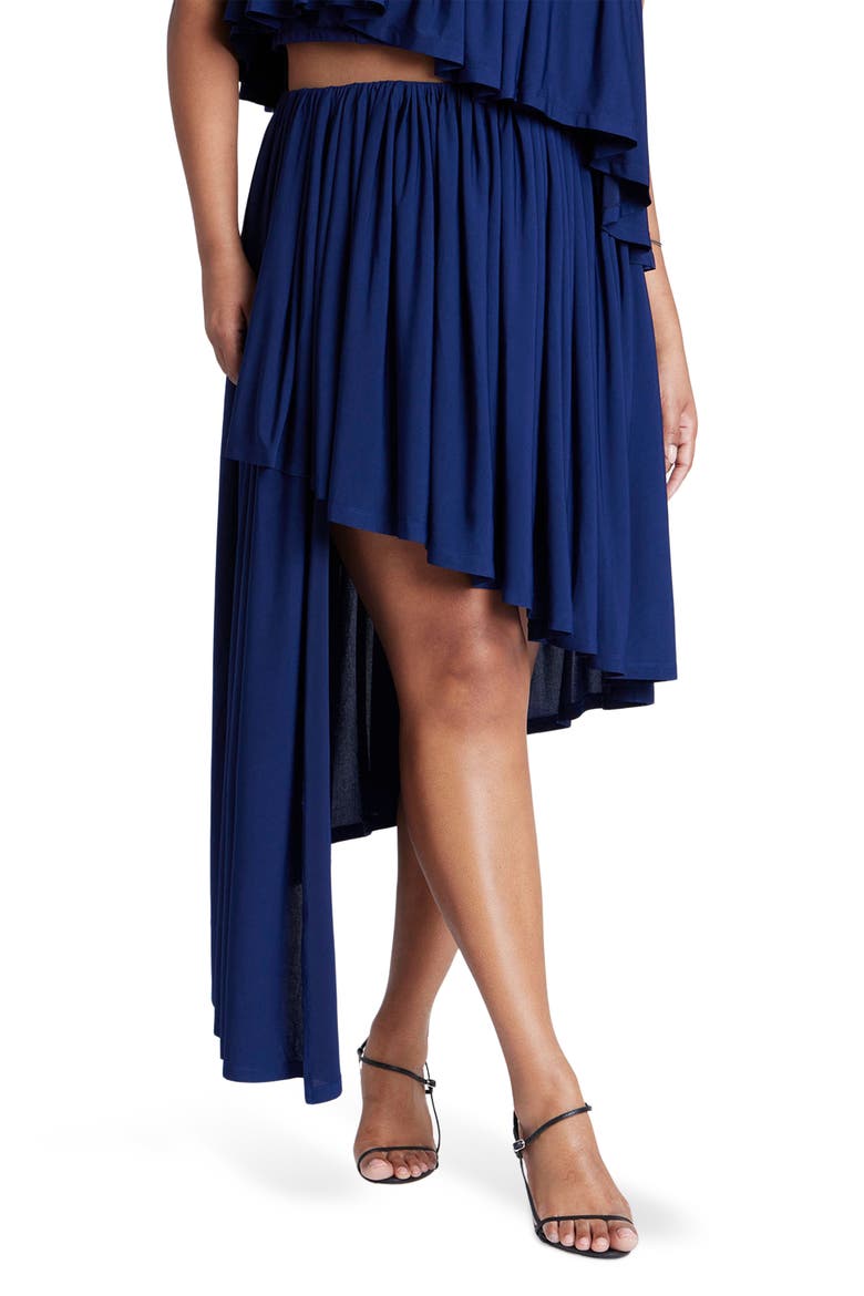 Cascading Asym Skirt, Main, color, NAVY