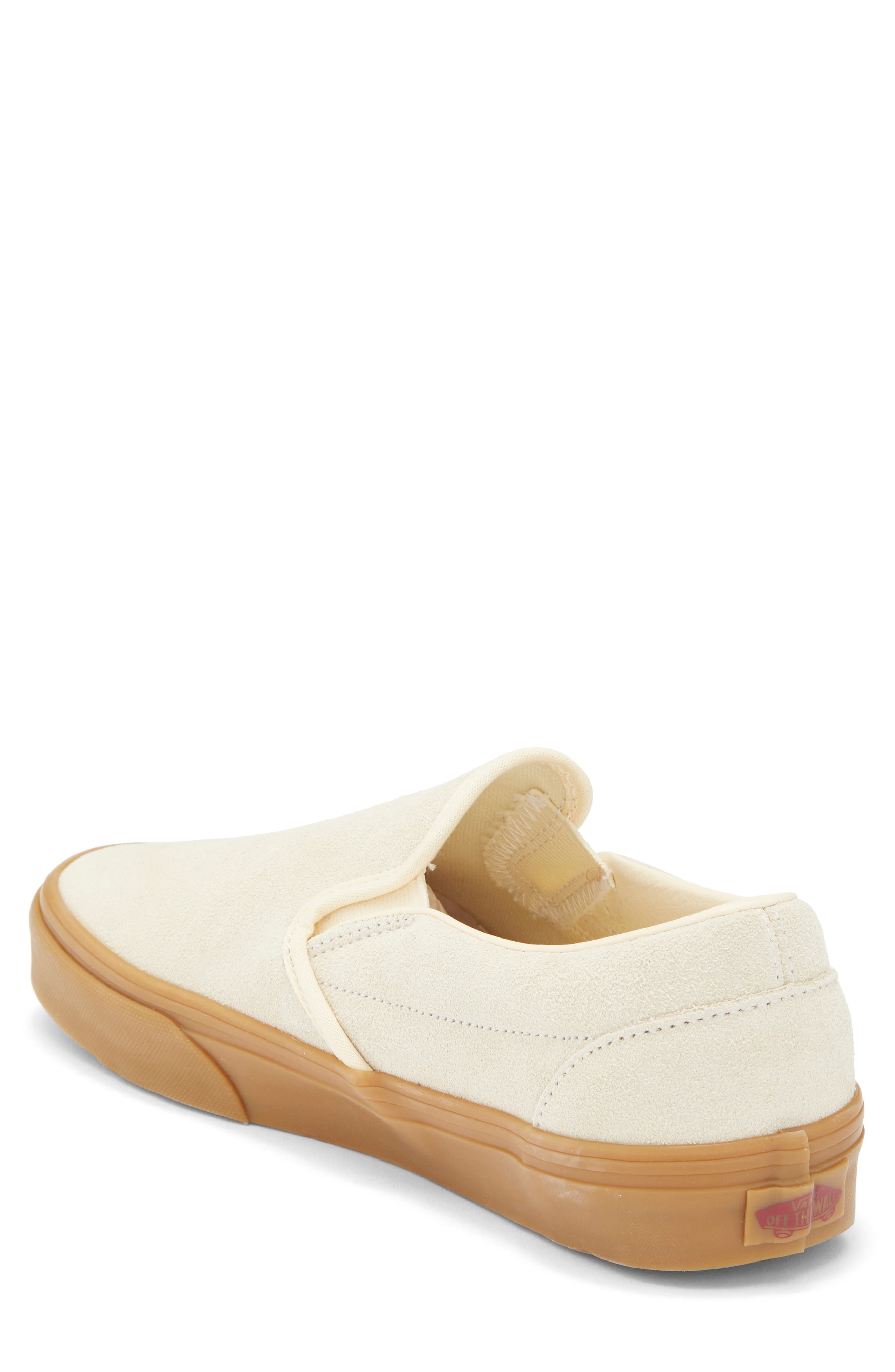 Classic Slip-On Sneaker, Alternate, color, CREAM/BURGUNDY