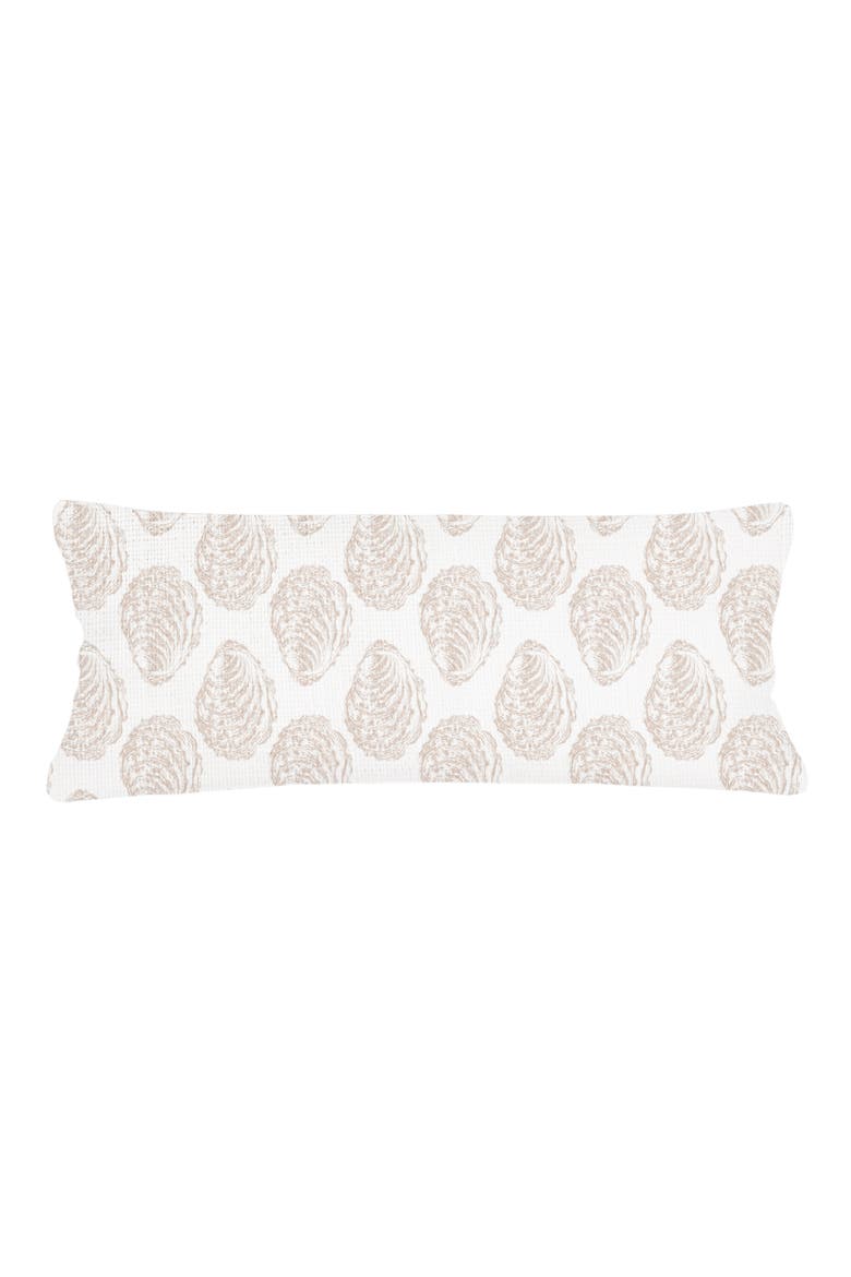 Drifted Oyster Linen Pillow with Down Insert, Alternate, color, Natural Beige