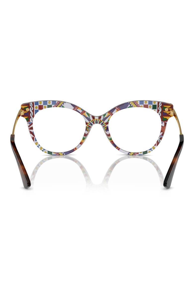 52mm Butterfly Optical Glasses, Alternate, color, WHITE/GOLD/HAVANA