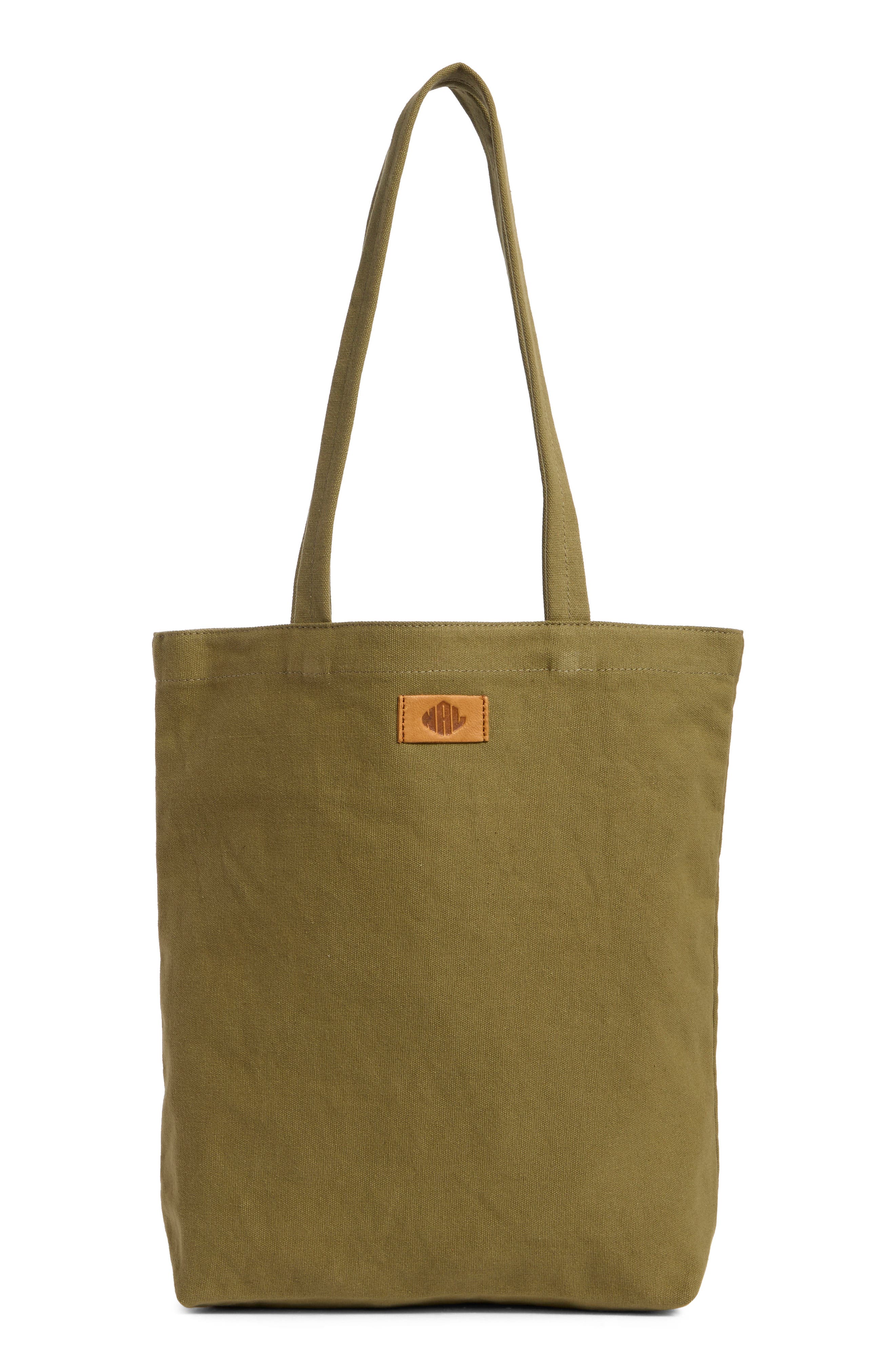 New Amsterdam Leatherworks Eden Canvas Tote Bag, Main, color, Olive