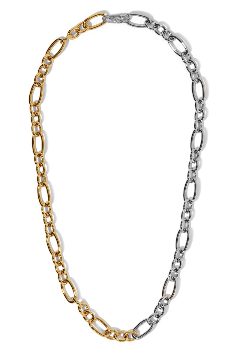 Large Gemini Link Chain Necklace, Main, color, GOLD
