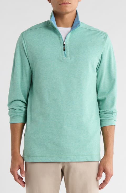 Mélange Reversible Quarter Zip Sweatshirt