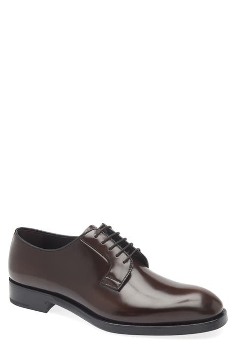 Formale Spazzolato Plain Toe Derby (Men)