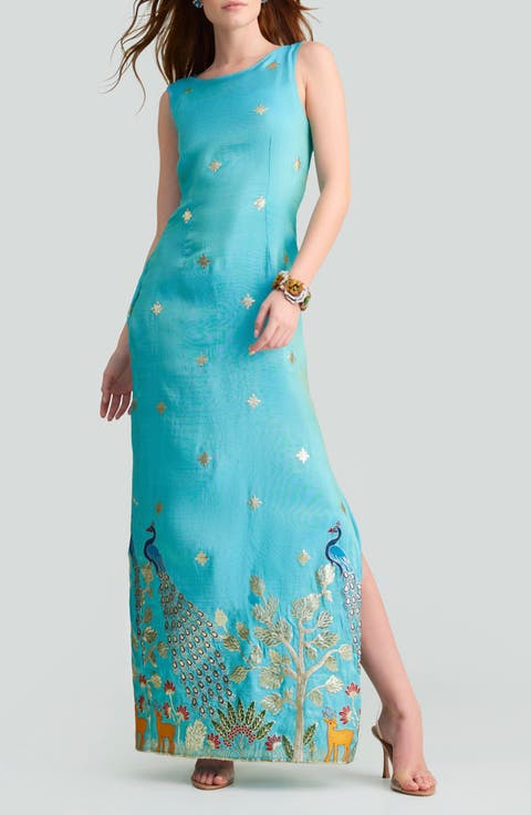 Luna Embroidered Maxi Dress